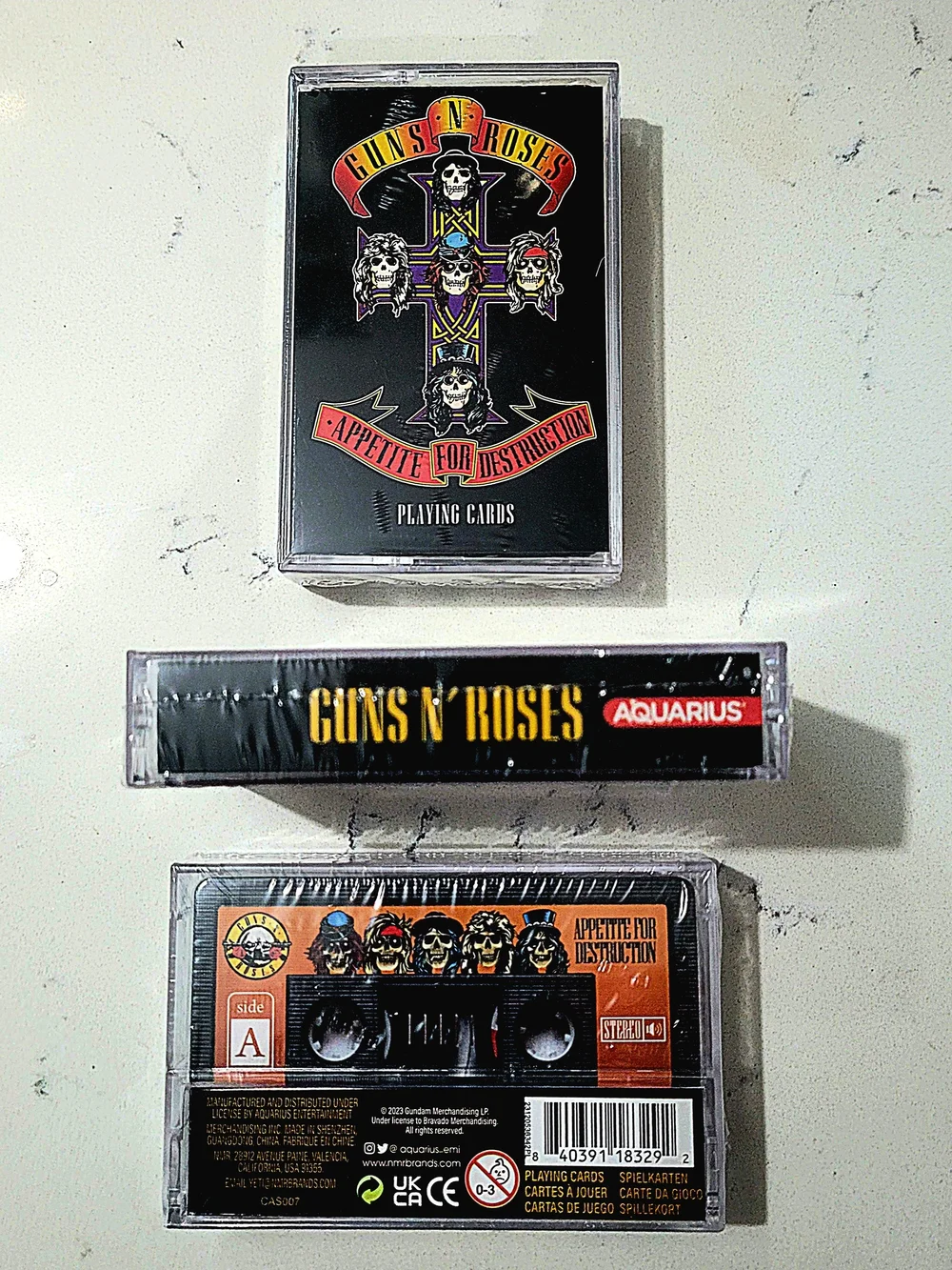 Guns N' Roses Appetite for Destruction Playing Cards Vintage Style Cassette Case